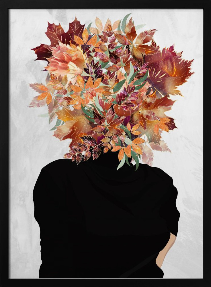 Poster - Autumn Face - Marilyn Monroe dark wood poster frame