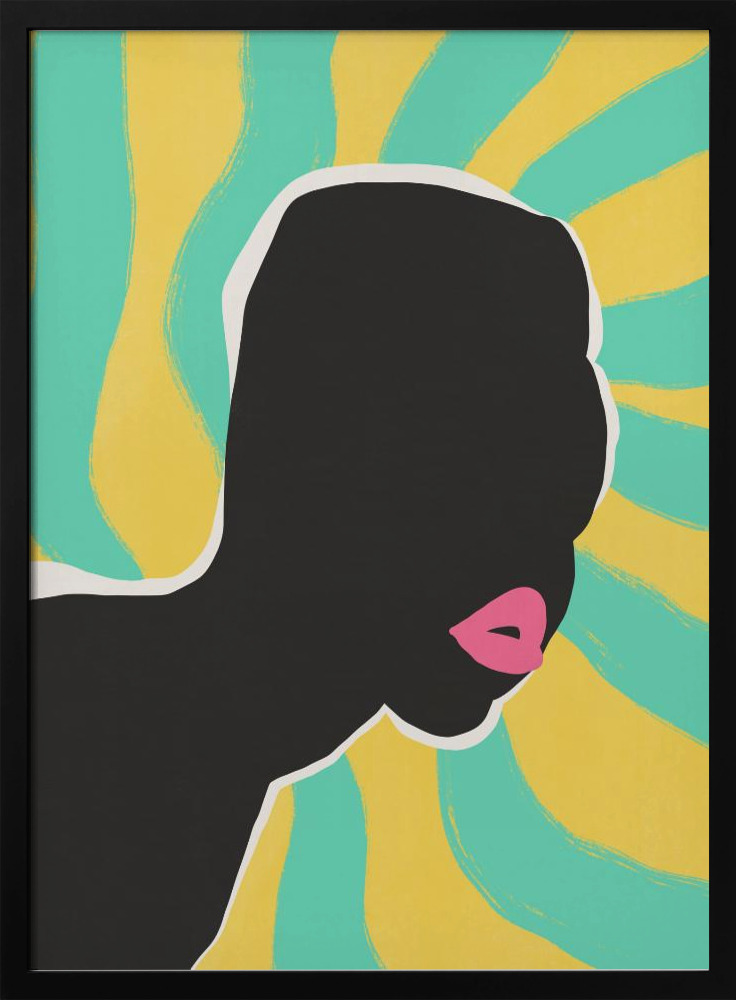 Poster - Anonymous Portrait In Summer dark wood poster frame