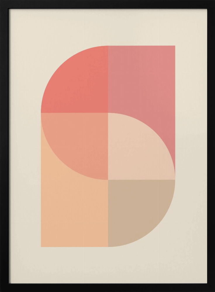 Poster - Peach 30 posterrahmen aus dunklem Holz