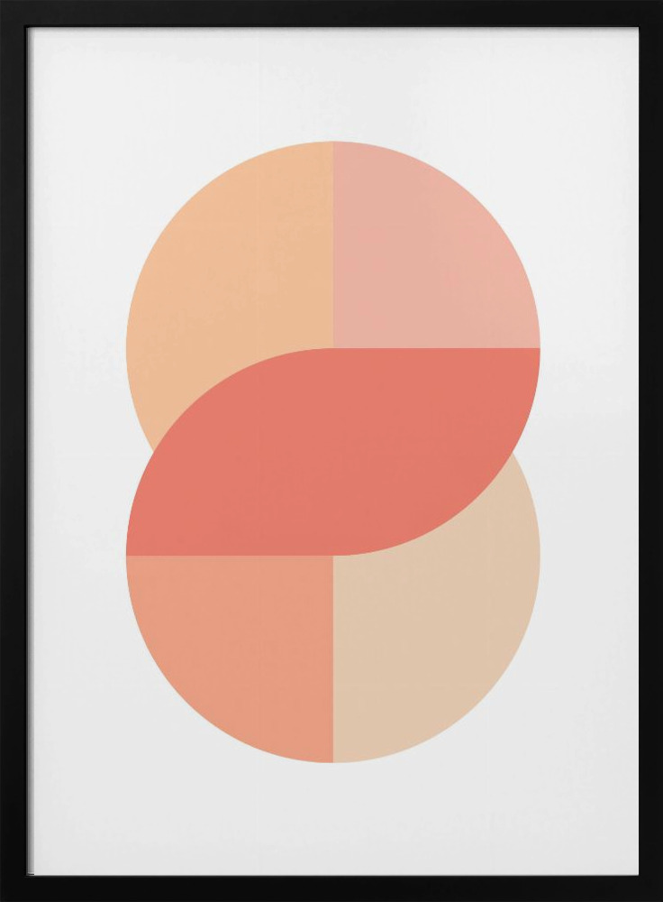 Poster - Peach 41 posterrahmen aus dunklem Holz