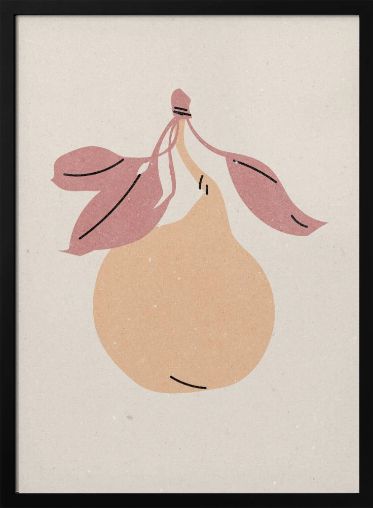 Plakat - Pear ramka na plakat z ciemnego drewna