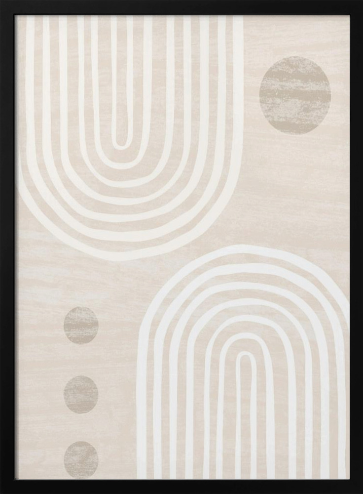Poster - Boho in buff dark wood poster frame