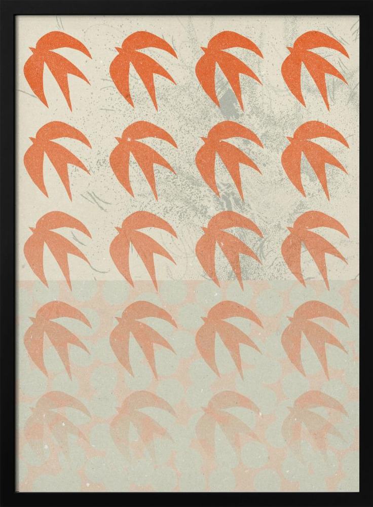 Poster - Abstract Composition 1 dark wood poster frame