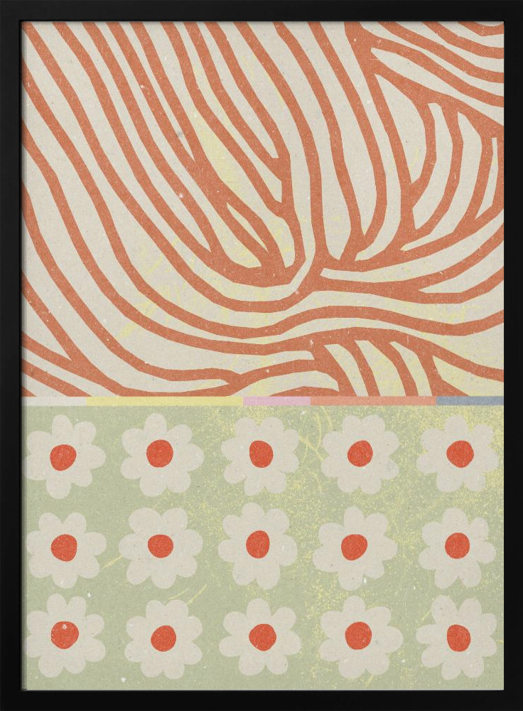 Poster - Flowers Composition 2 dark wood poster frame