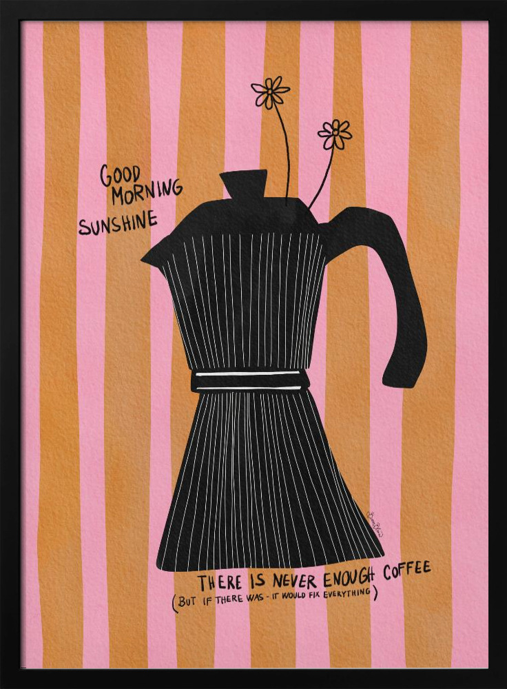 Juliste - Mocca Coffee Sunshine tumma puu julisteen kehys