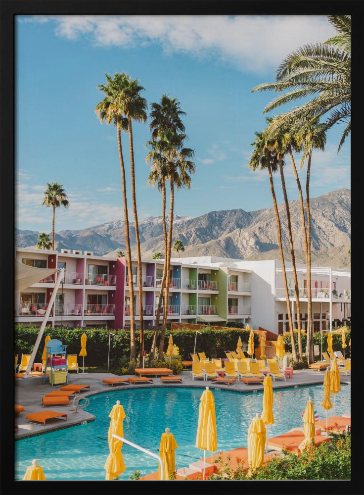 Poster - Palm Springs Saguaro dark wood poster frame