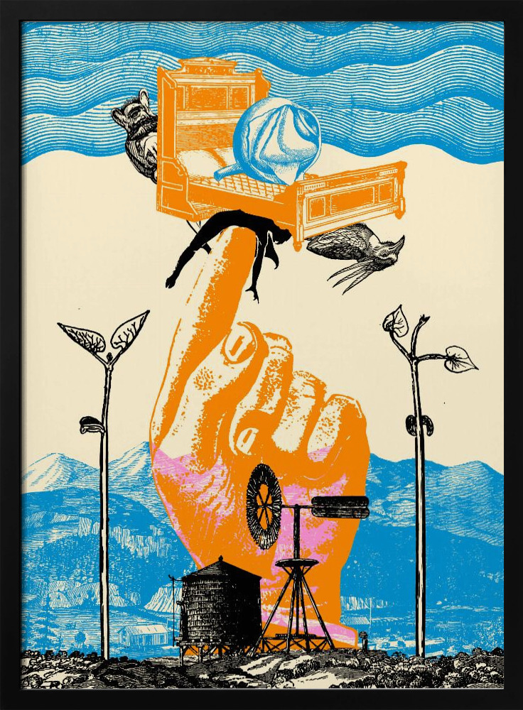 Poster - Awakening III dark wood poster frame