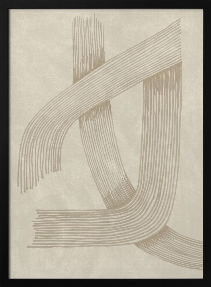 Affiche - Abstract Sophisticated Line 01 cadre de poster en bois foncé