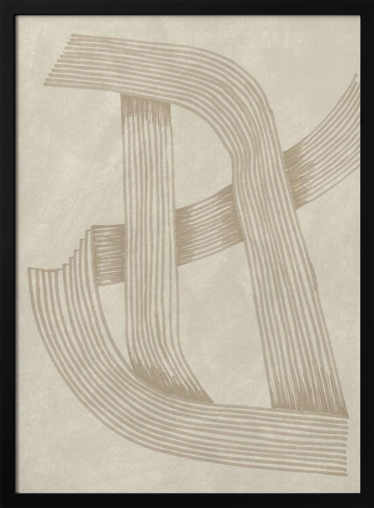 Poster - Abstract Sophisticated Line 02 dark wood poster frame