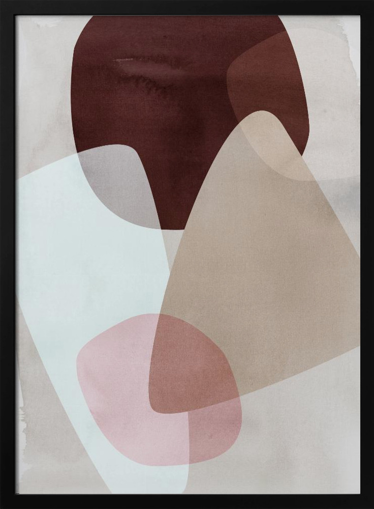 Poster - Graphic 150c Red posterframe van donker hout