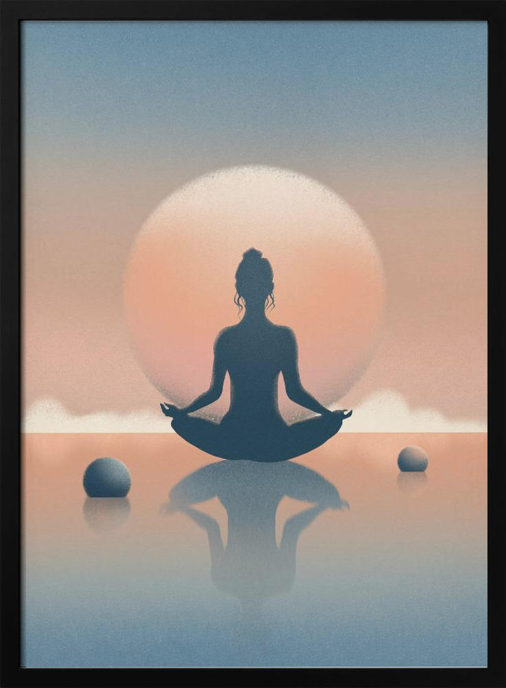Poster - Sunset Thoughts dark wood poster frame