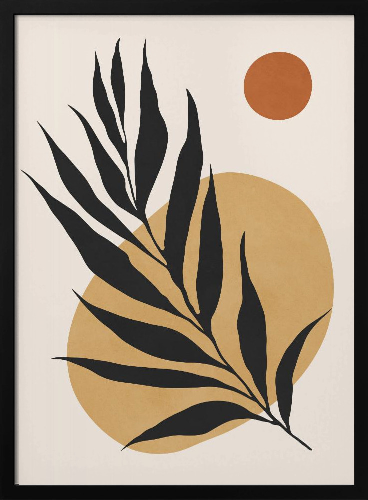 Poster - Watercolor Floral 8 dark wood poster frame