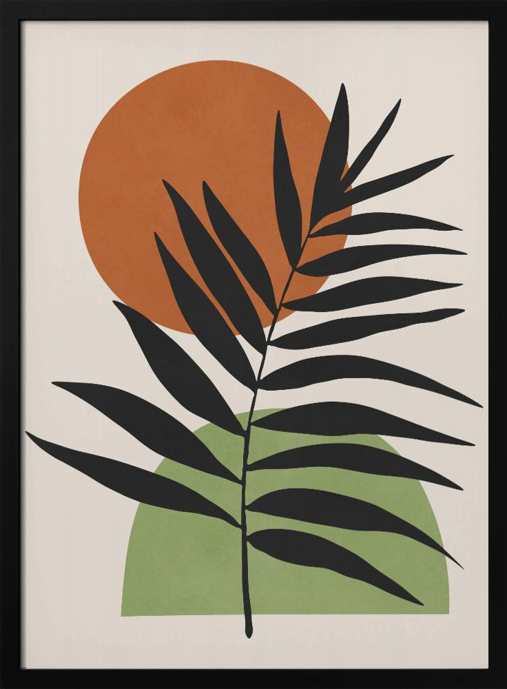 Poster - Watercolor Floral 6 dark wood poster frame