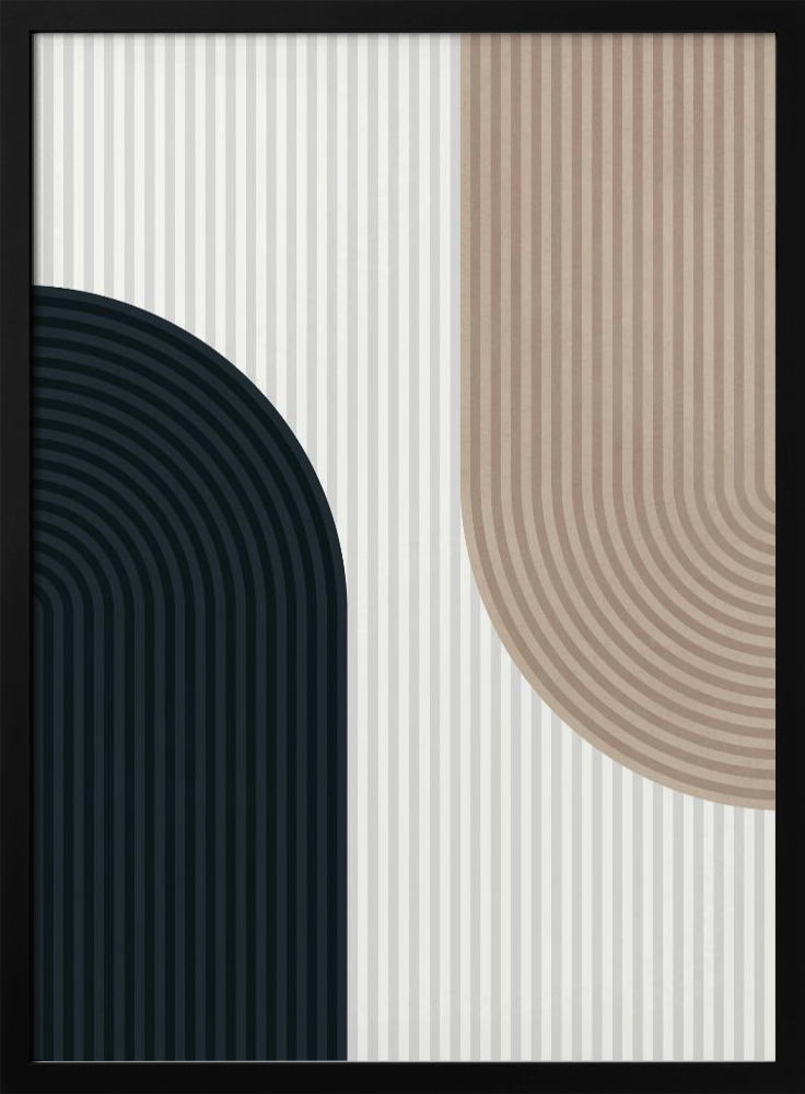 Poster - - Circle composition 3 dark wood poster frame
