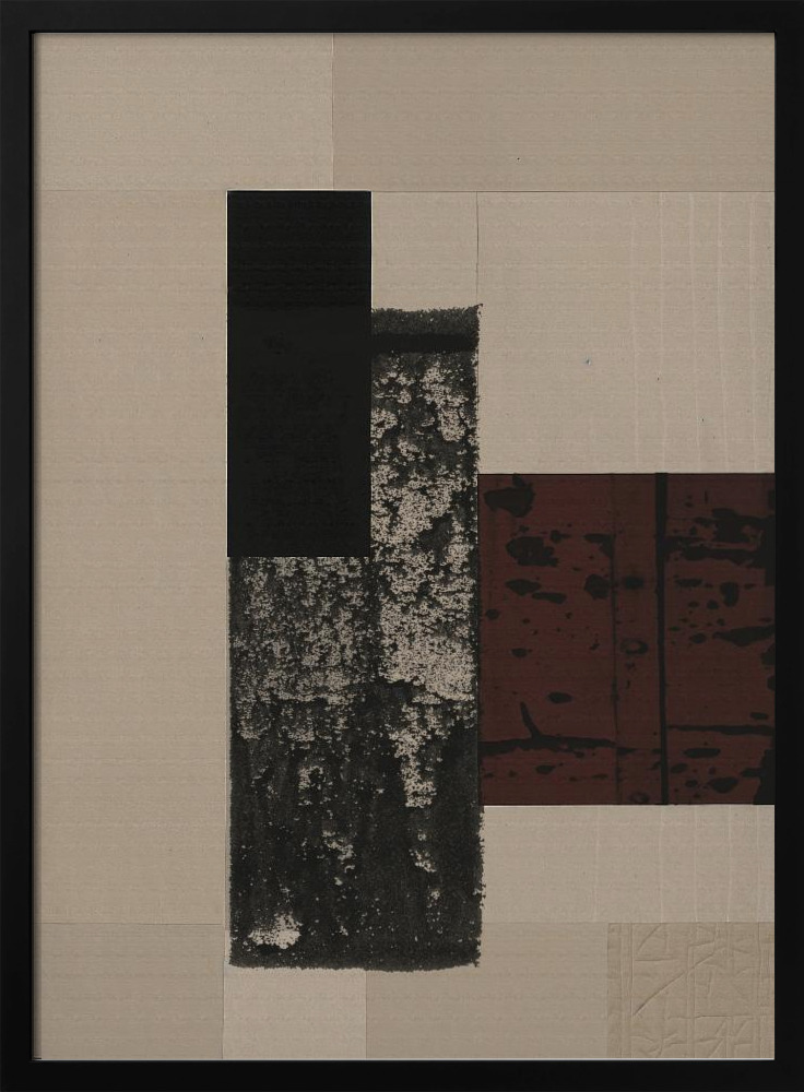 Poster - - Paper Cut No.5 dark wood poster frame