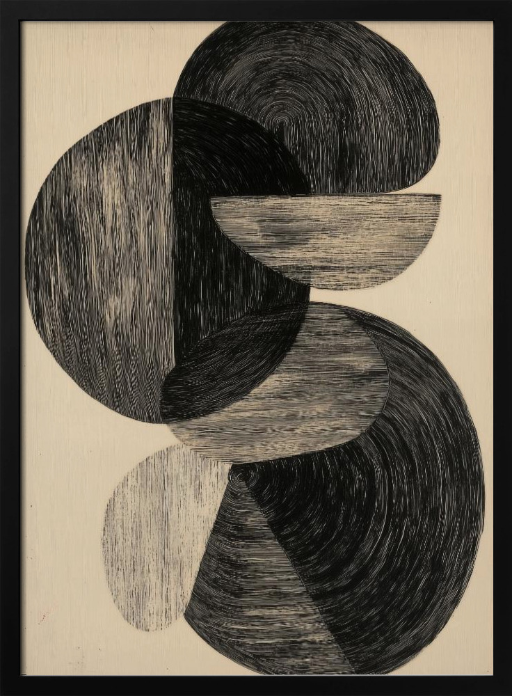 Poster - Black Freeform dark wood poster frame