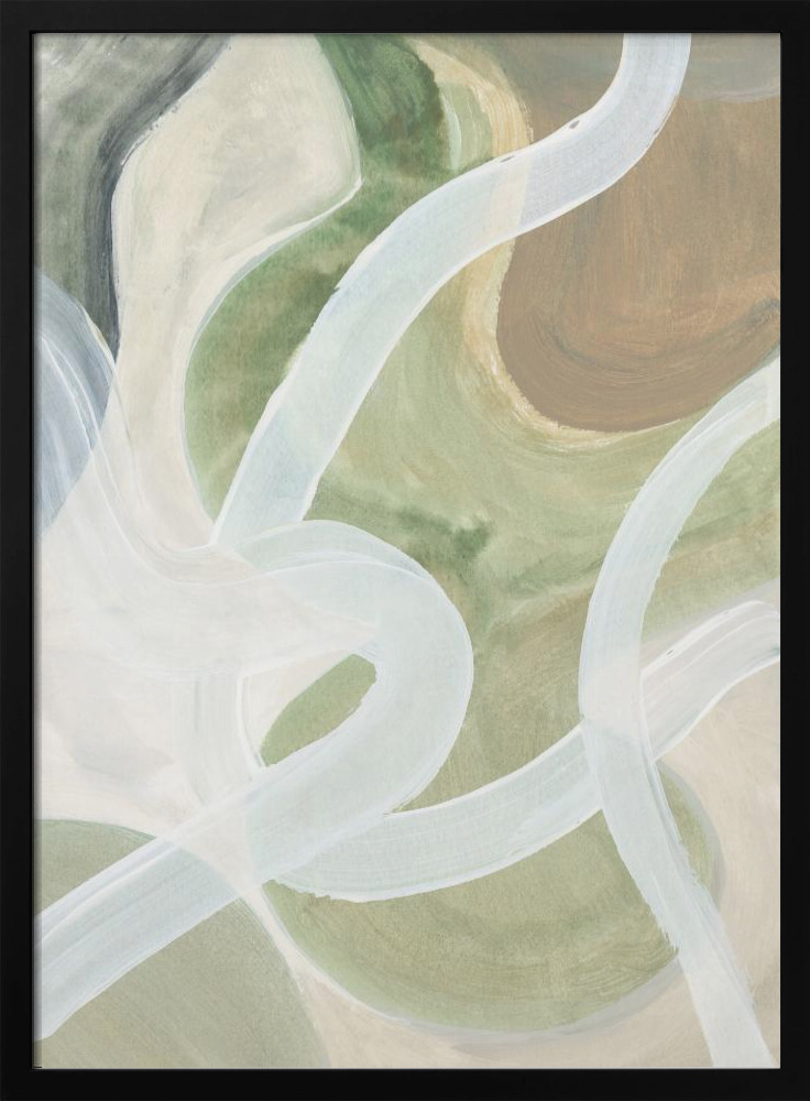 Poster - Abstract Loops 1 dark wood poster frame