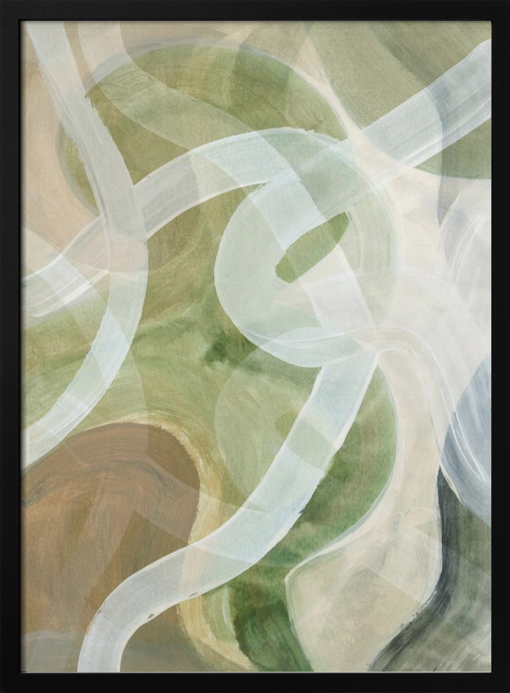 Poster - Abstract Loops 2 dark wood poster frame