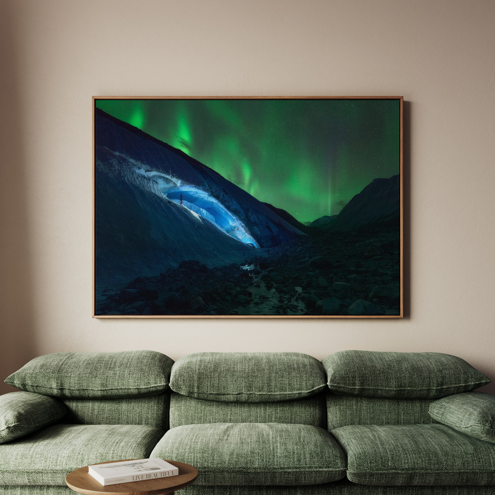 Canvastavla Athabasca Ice Burning - Tavla - 100x70