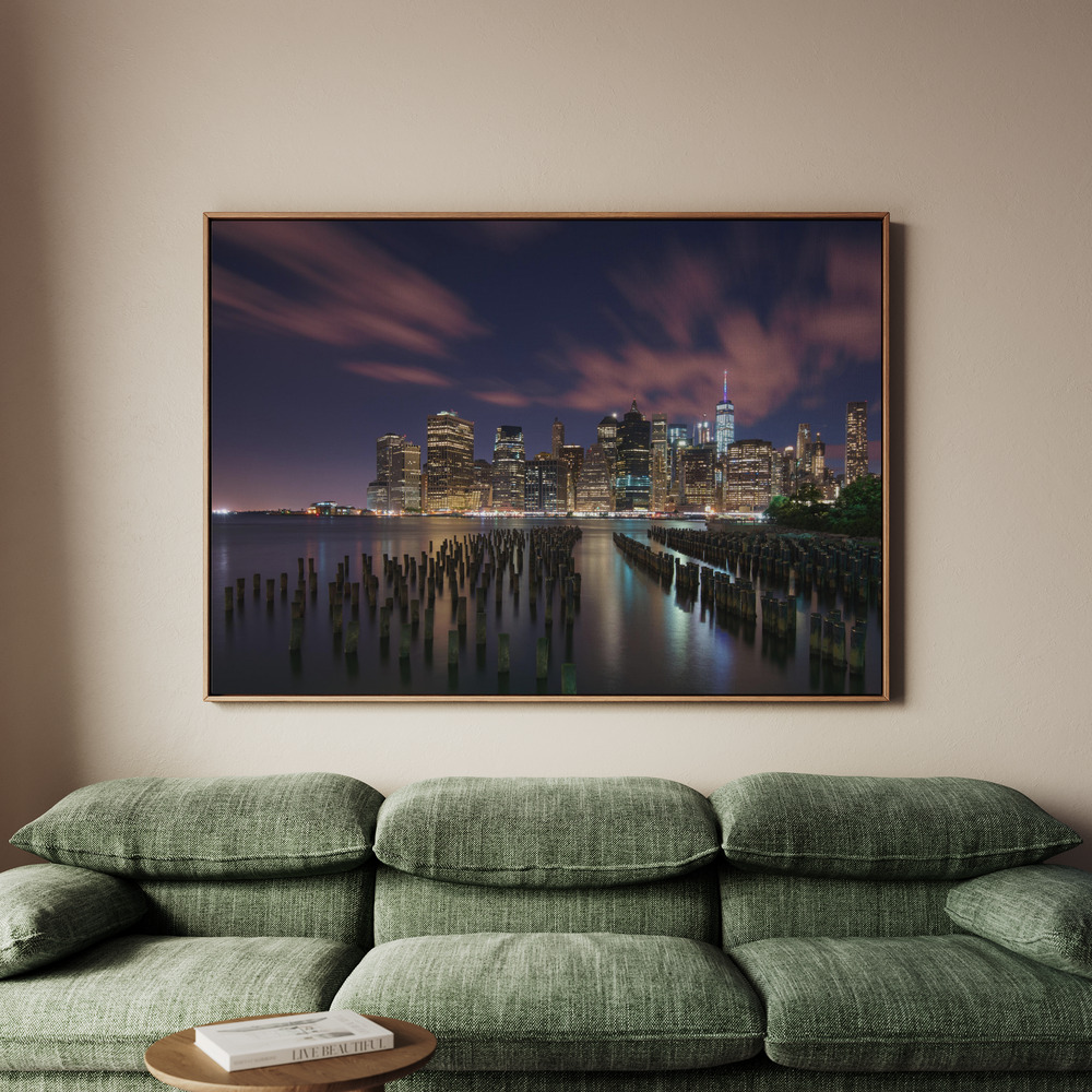 Canvastavla New York City at Night - Tavla - 70x50