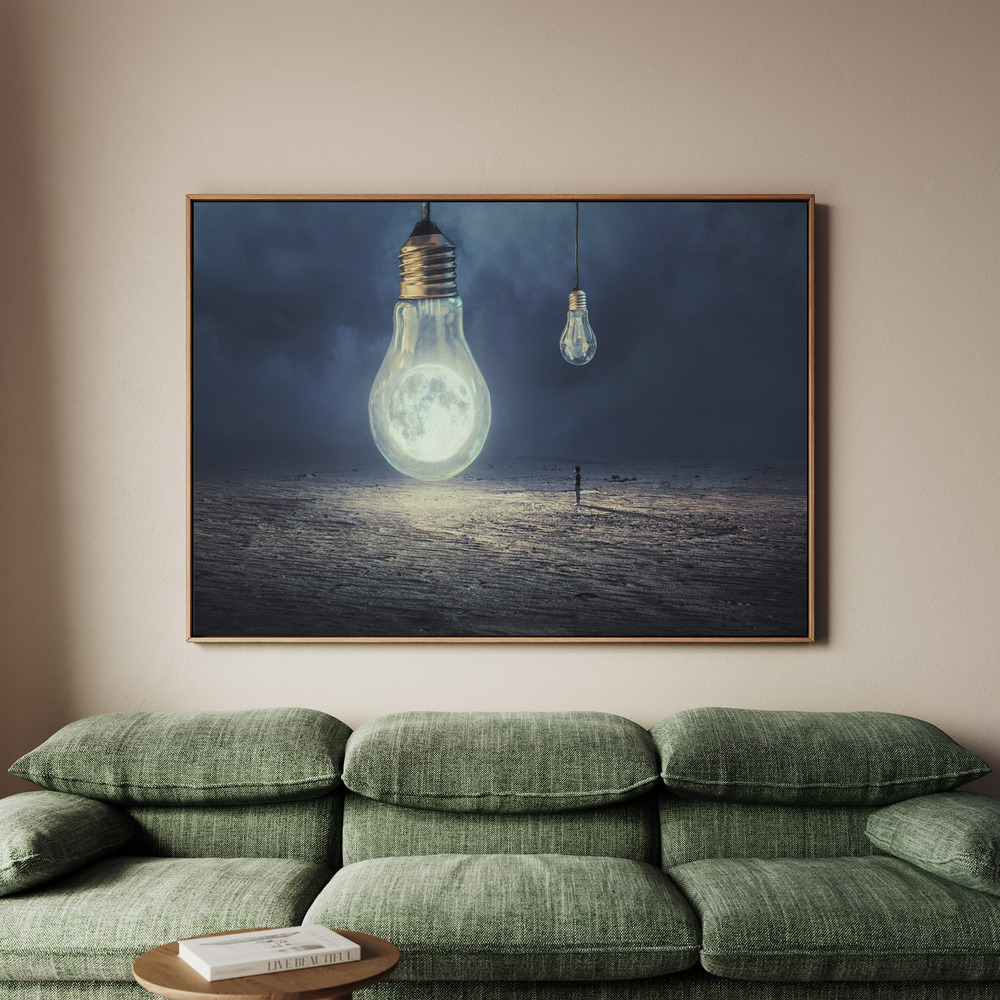 Canvastavla Moon Lamp - Tavla - 100x70