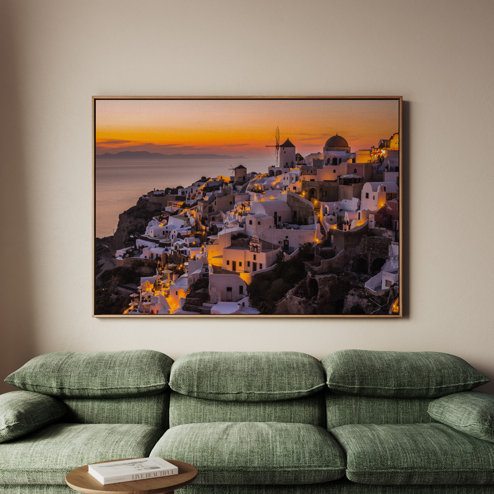 Canvastavla Calispera Santorini - Tavla - 100x70