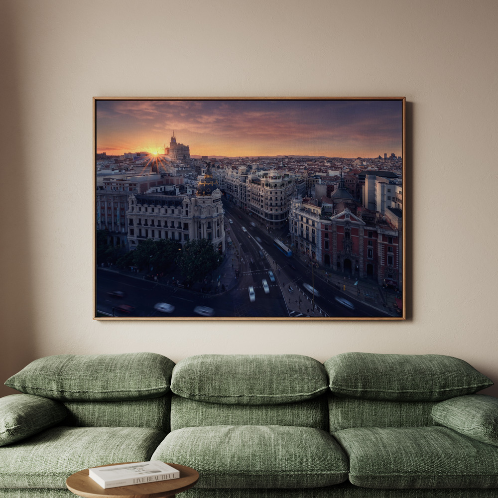 Canvastavla Madrid city - Tavla - 100x70