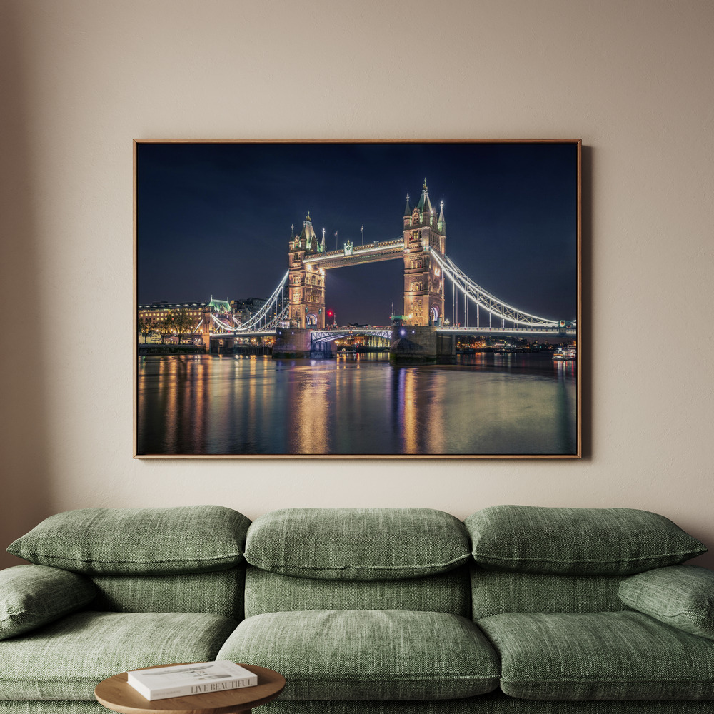 Canvastavla Night at The Tower Bridge - Tavla - 70x50