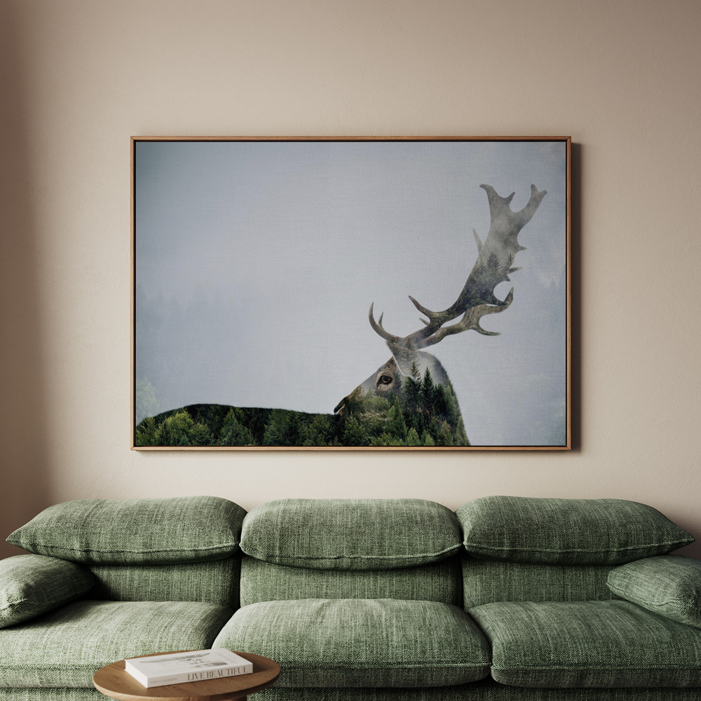 Canvastavla Antler Double-exposed - Tavla - 100x70