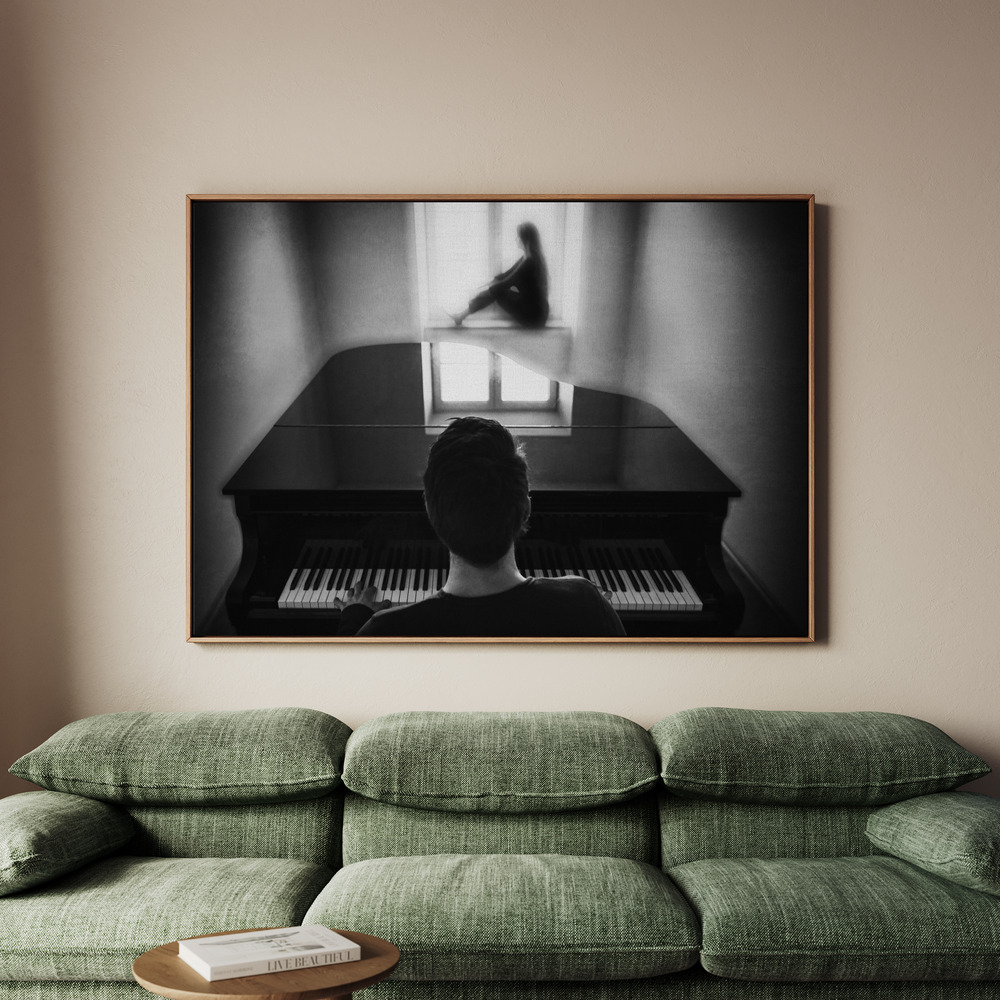 Canvastavla The pianist and his muse - Tavla - 100x70