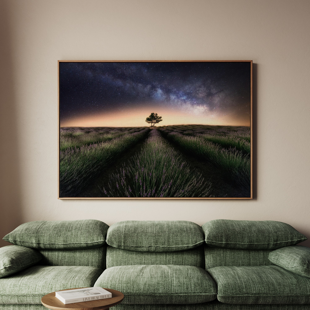 Canvastavla Lavender way - Tavla - 100x70
