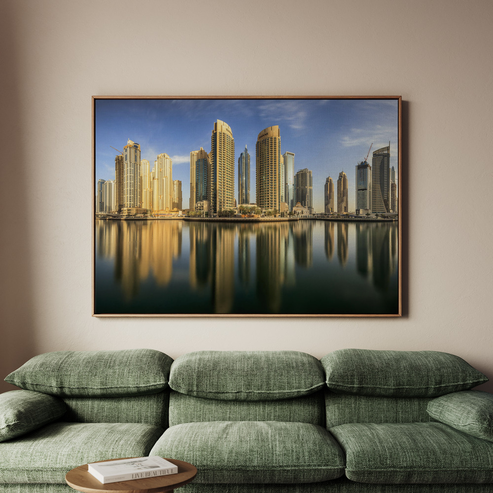 Canvastavla Panoramic Dubai Marina - Tavla - 70x50