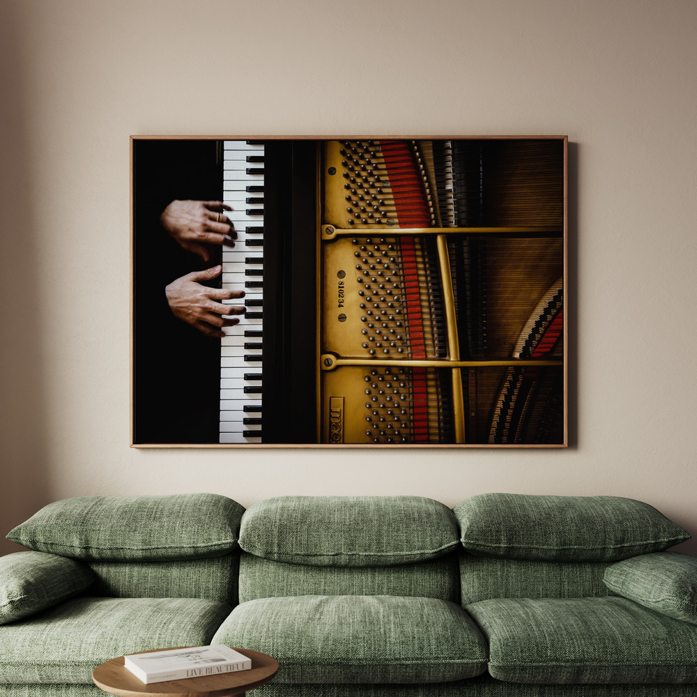 Canvastavla The pianist - Tavla - 100x70