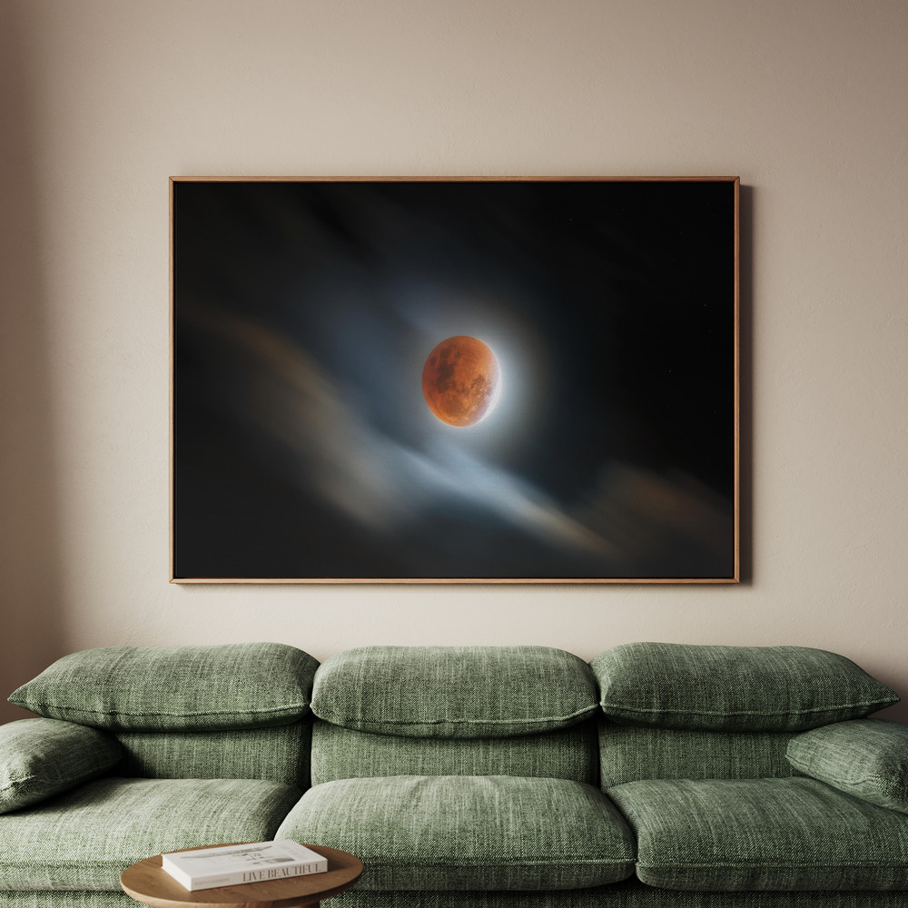 Canvastavla Super blood lunar eclipse - Tavla - 100x70