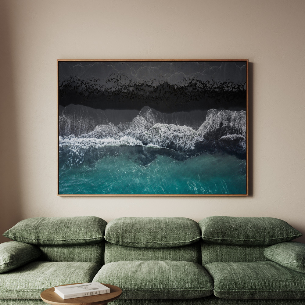 Canvastavla Black beach - Tavla - 100x70