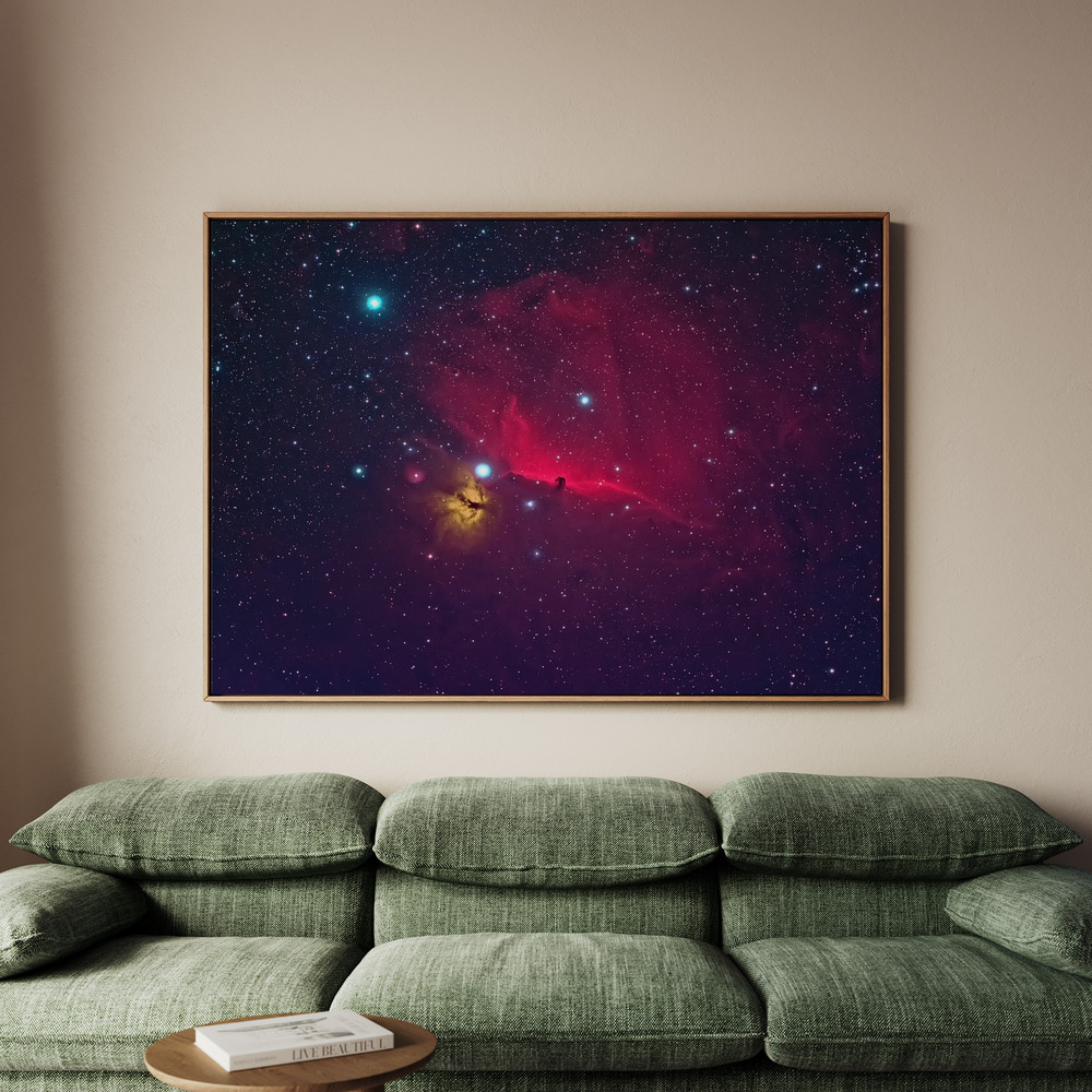 Canvastavla Horse head the dark Nebula - Tavla - 100x70