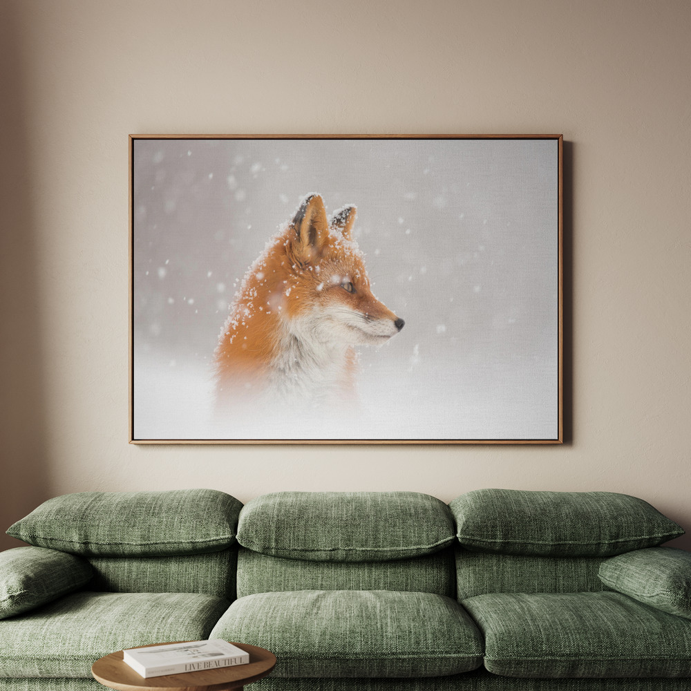 Canvastavla Snow is falling… - Tavla - 150x100