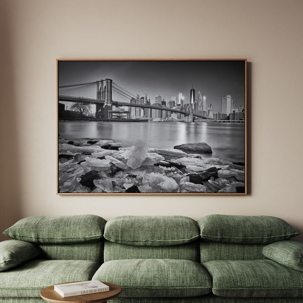 Canvastavla New York - Brooklyn Bridge - Tavla - 70x50