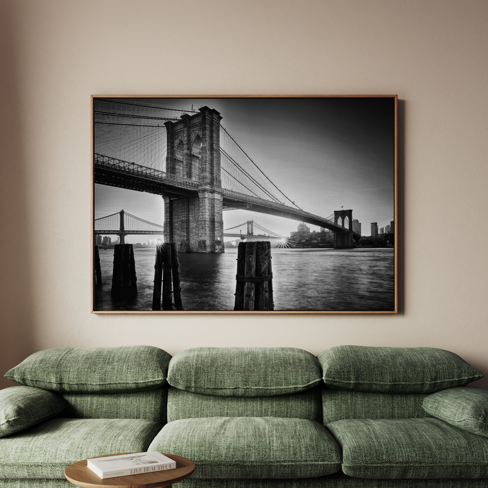 Canvastavla Brooklyn Bridge - sunrise - Tavla - 100x70