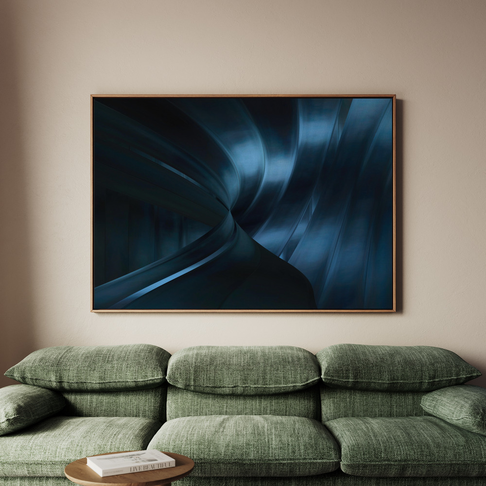 Canvastavla Blue roller coaster - Tavla - 100x70