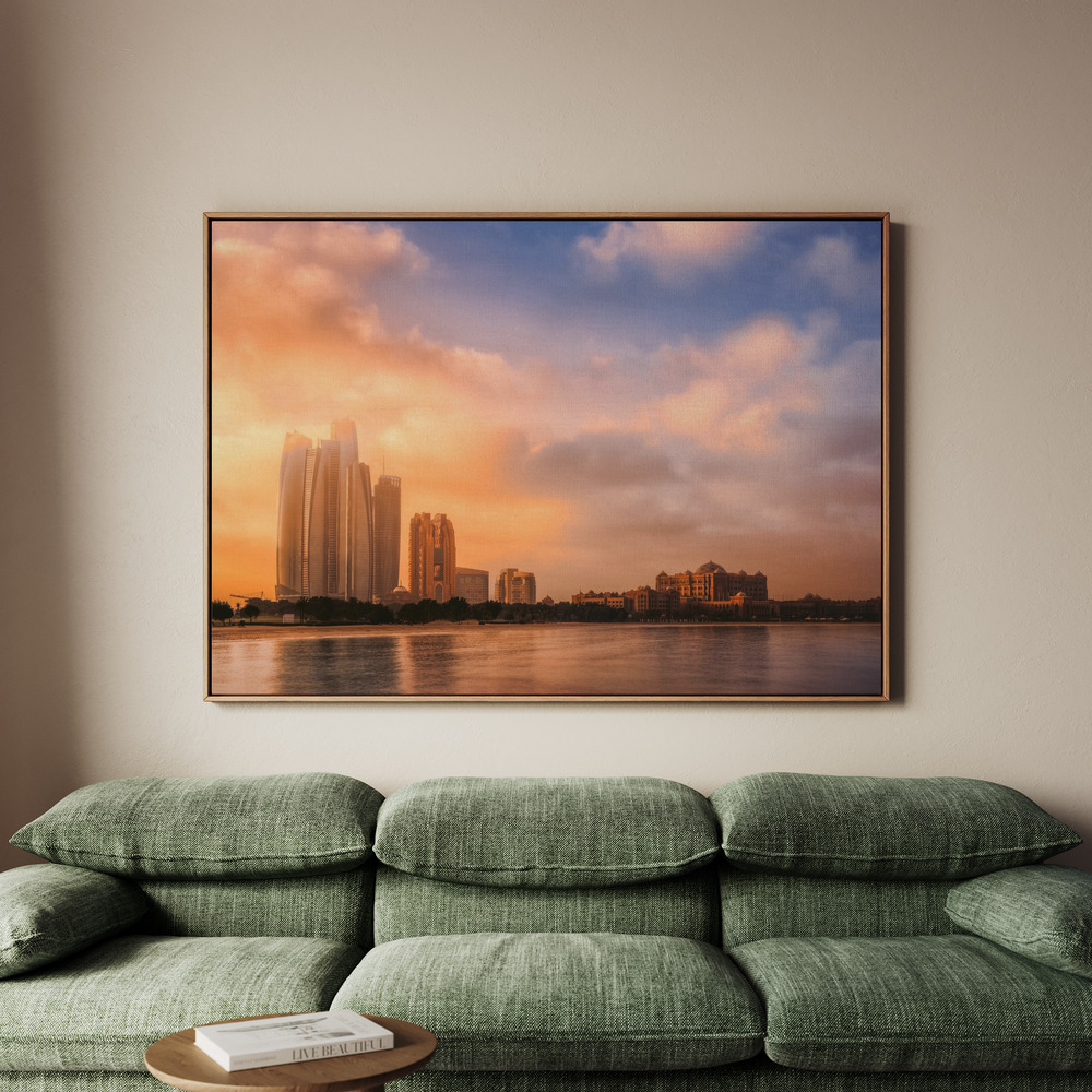 Canvastavla Etihad Towers & Emirates Palace, Abu Dhabi, UAE - Tavla - 70x50