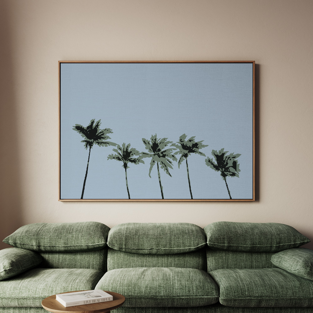 Canvastavla Palms Blue - Tavla - 70x50