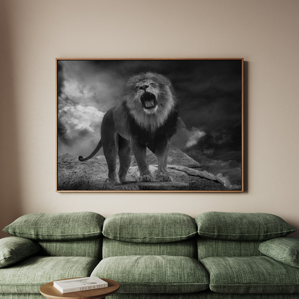 Canvastavla Lion's Roar - Tavla - 100x70