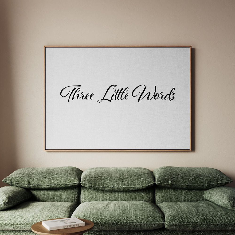 Canvastavla Three little words - Tavla - 150x100