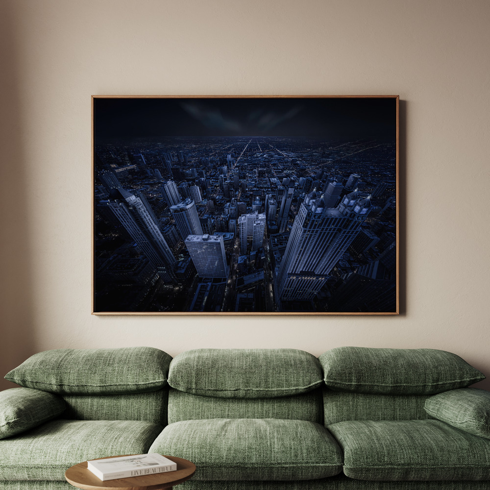 Canvastavla Chicago Blue Hour - Tavla - 150x100
