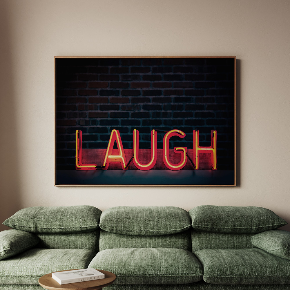 Canvastavla Laugh in Neon - Tavla - 150x100