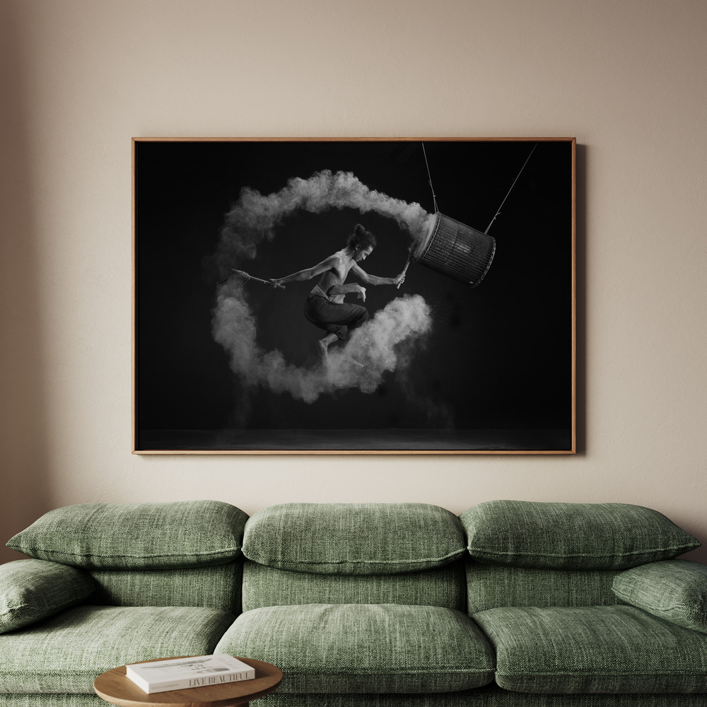Canvastavla Flying drum - Tavla - 150x100
