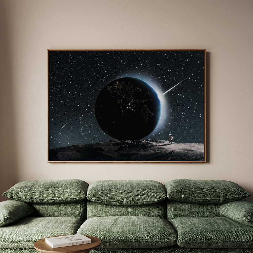 Canvastavla 照片与地球 - Tavla - 100x70