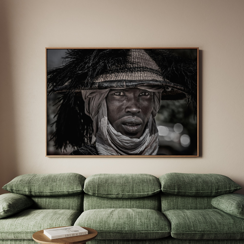 Canvastavla Peul man - Niger - Tavla - 70x50