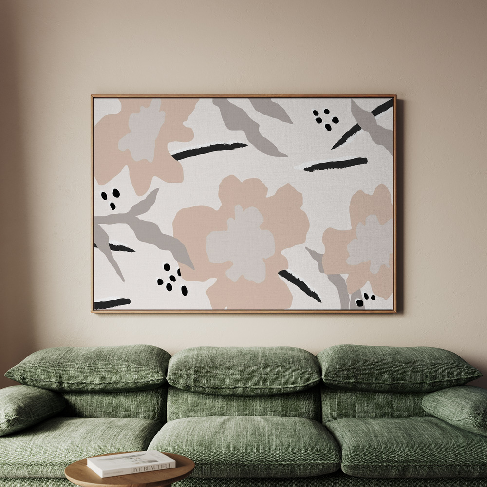 Canvastavla Flowers and lines - Tavla - 70x50